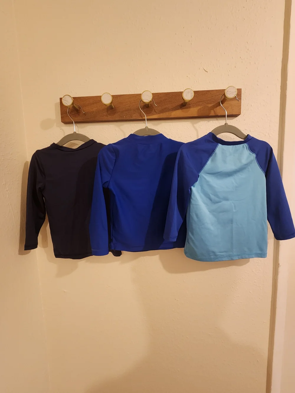 2t Long Sleeve Rashguard Navy, Royal Blue, Light Blue Cat & Jack Carters Lot